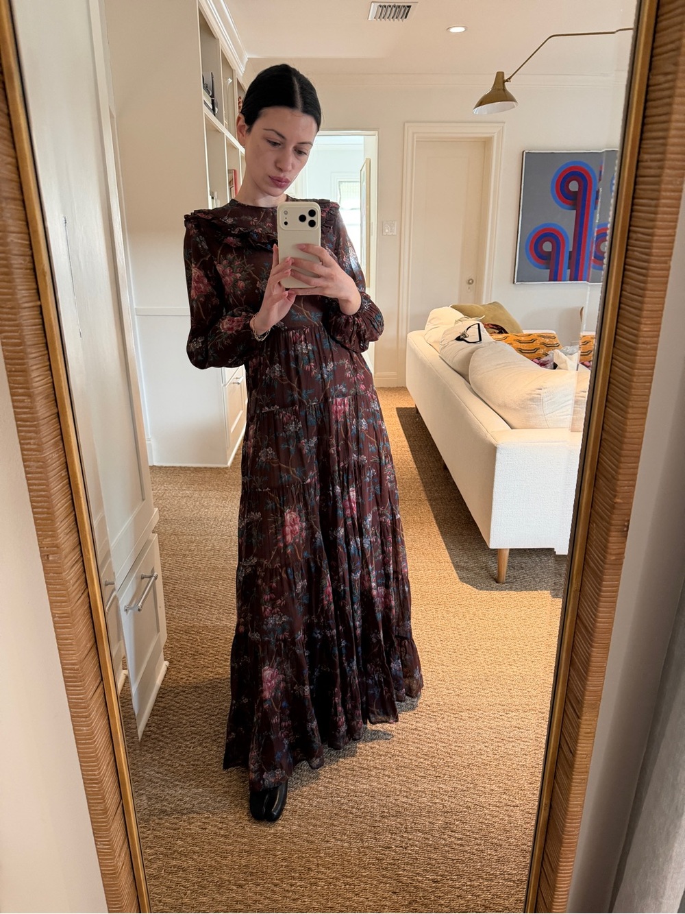 Dôen Aster Dress Bordeaux Winter Floral XS - Picture 17 of 17